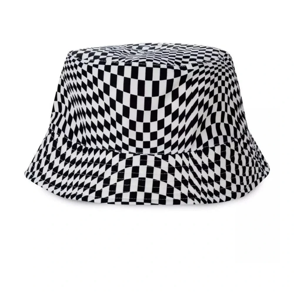 New Disney Parks Alice in Wonderland White Rabbit Checkerboard Bucket Hat Adults